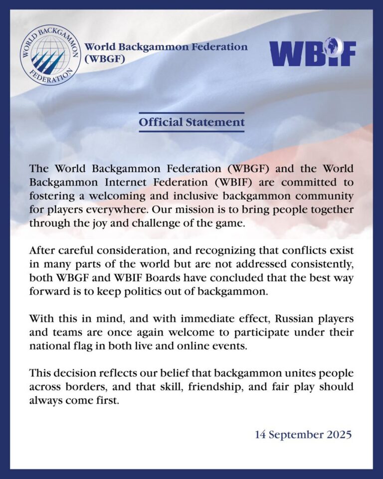Statement – Russia’s Participation